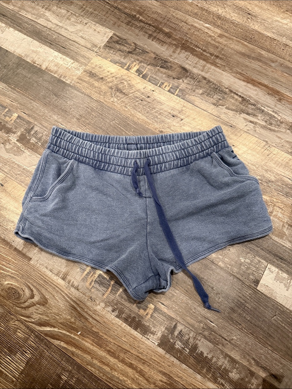 Women's Blue VICTORIA SECRET PINK Athletic Drawstring Shorts